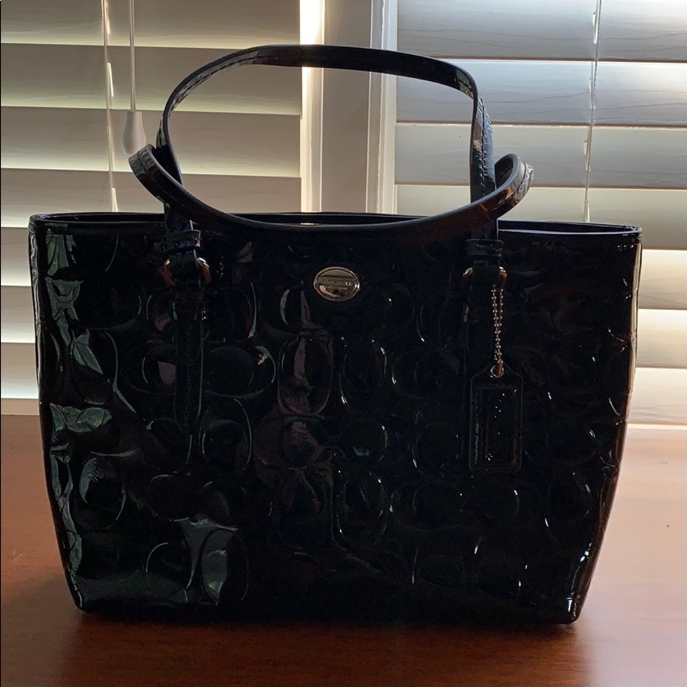 Coach Black Patent Leather Bag